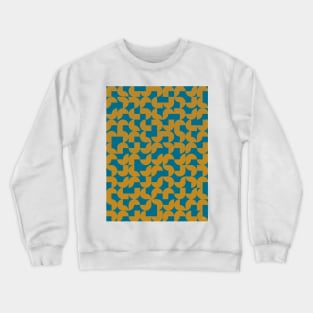 Ochre and blue tiles Crewneck Sweatshirt